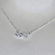 Cadena de tulipan plata con cubic