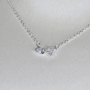 Cadena de tulipan plata con cubic