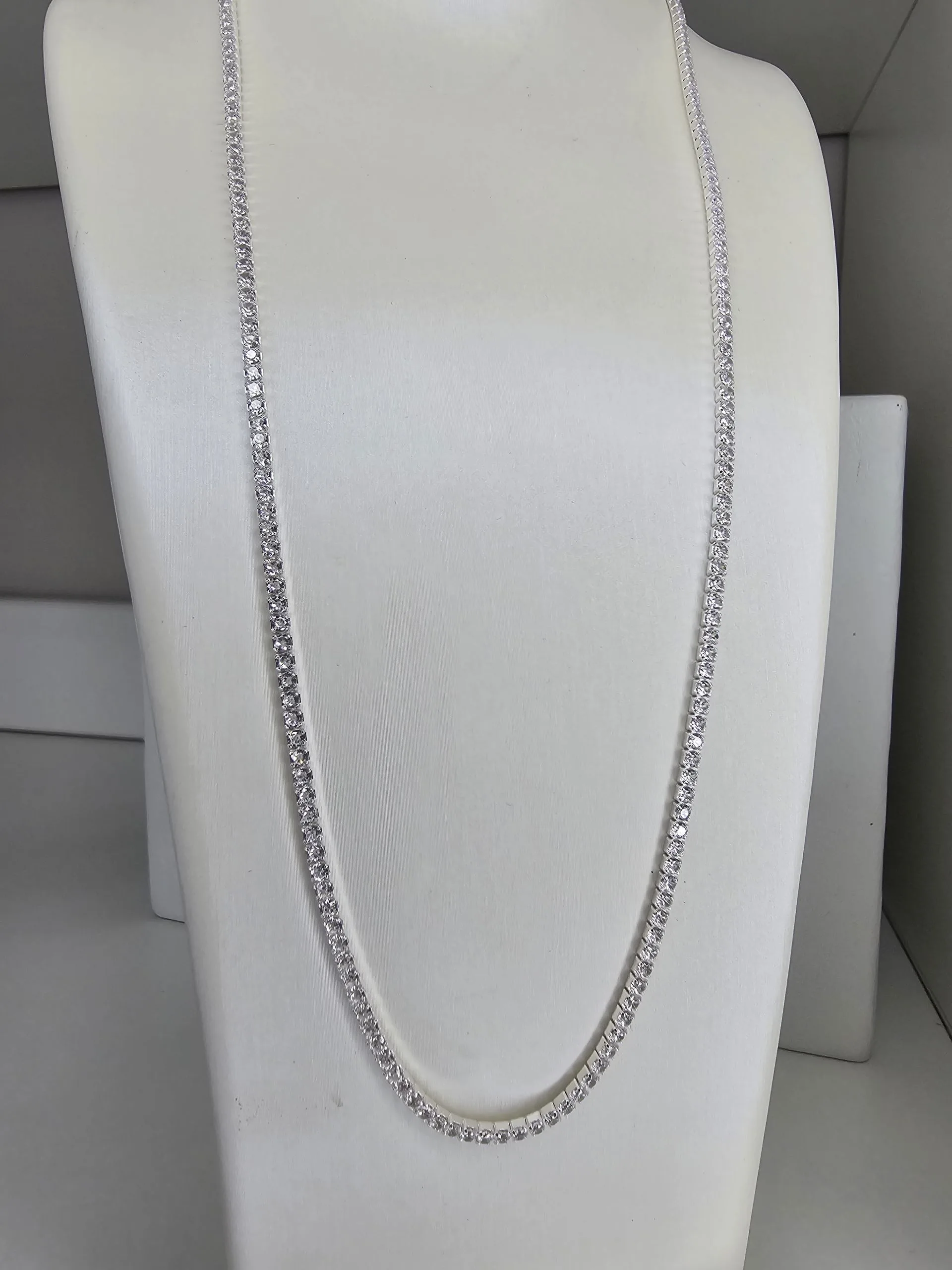 Gargantilla de Plata eslabon tennnis 2mm