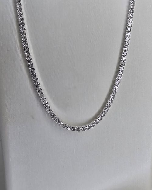 Gargantilla de Plata eslabon tennnis 2mm