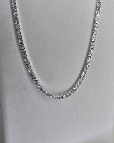 Gargantilla de Plata eslabon tennnis 2mm