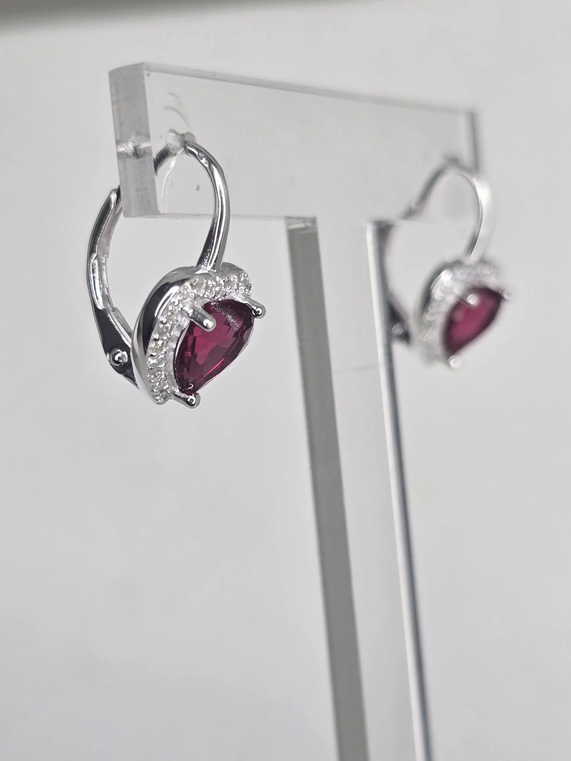 Aro brisura corazón cherry Plata 925