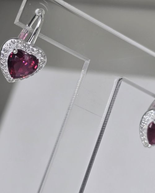 Aro brisura corazón cherry Plata 925