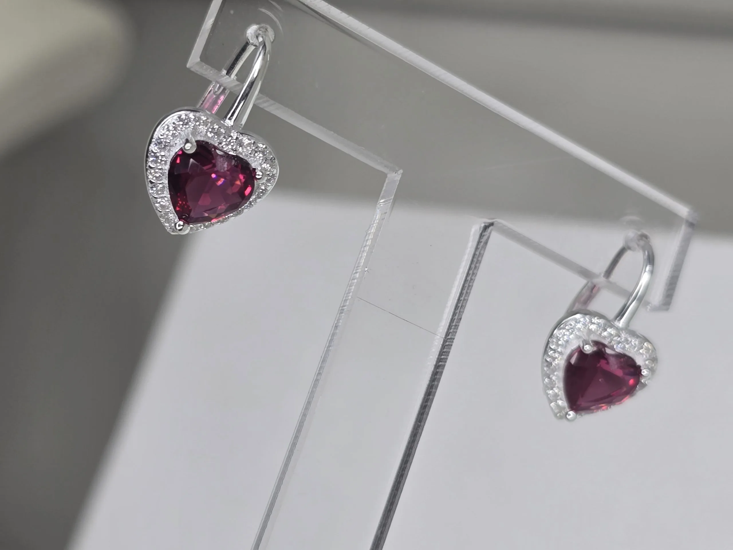Aro brisura corazón cherry Plata 925