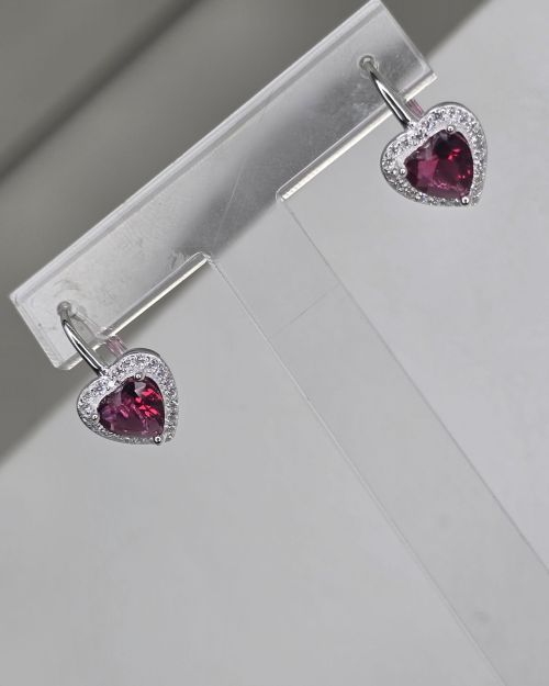 Aro brisura corazón cherry Plata 925