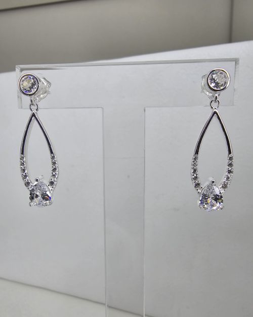 Conjunto Aros largos más dije calado punto luz y microcubics