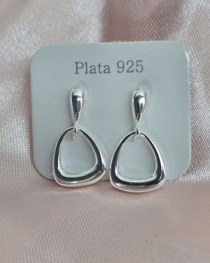 Zarcillos de triangulo plata 925
