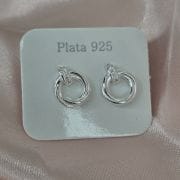 aros pasantes circulares cubics de plata 925
