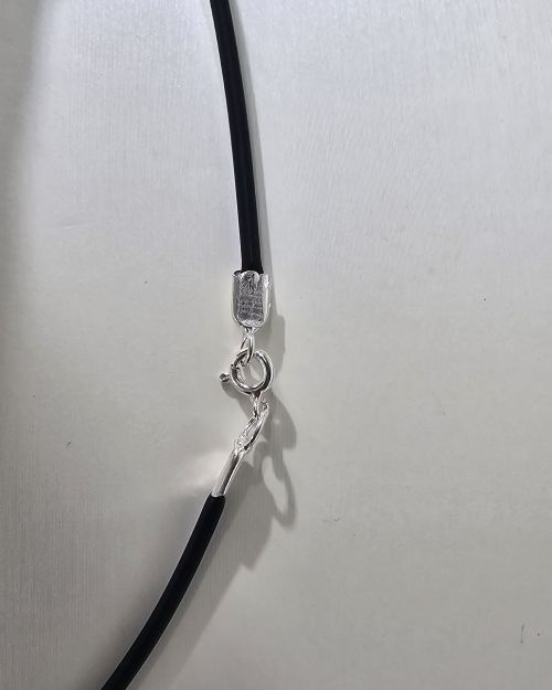caucho con terminaciones plata cristal swarovki gris humo 10mm