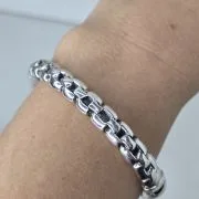 Esclava de plata inflada electroformatura eslabon