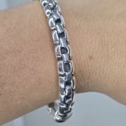 Esclava de plata inflada electroformatura eslabon