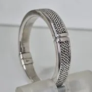 Esclava de plata inflada con electroformatura