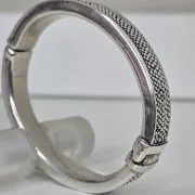 Esclava de plata inflada con electroformatura