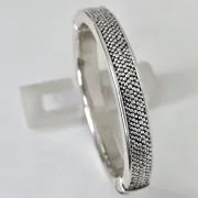 Esclava de plata inflada con electroformatura