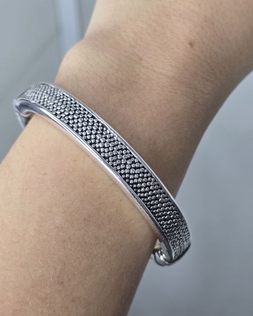 Esclava de plata inflada con electroformatura
