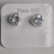Aros pasantes de cubic corazón