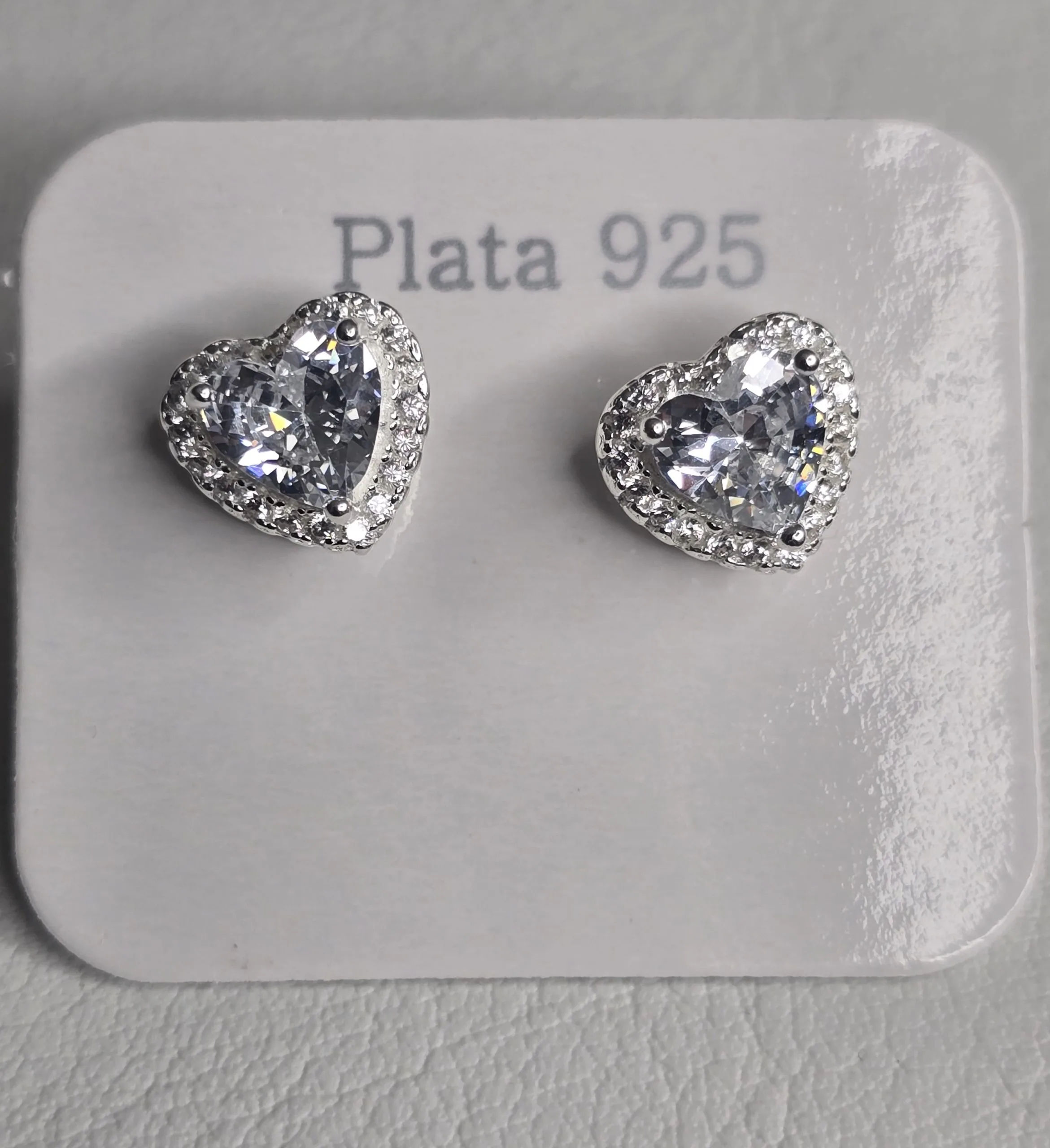 Aros pasantes de cubic corazón