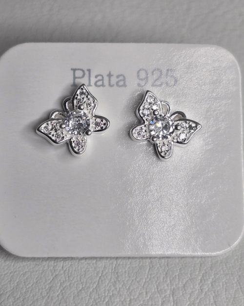 Aros pasantes de mariposa y punto luz