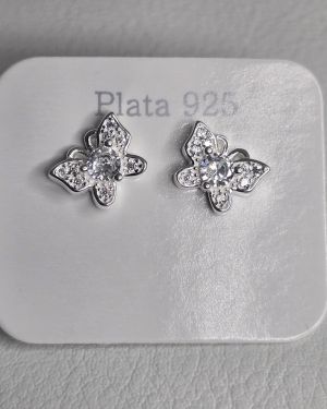 Aros pasantes de mariposa y punto luz