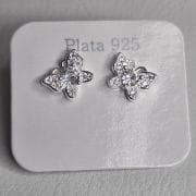Aros pasantes de mariposa y punto luz