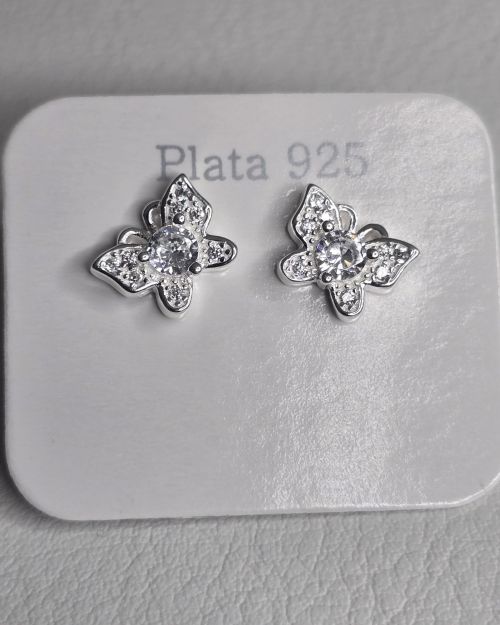 Aros pasantes de mariposa y punto luz