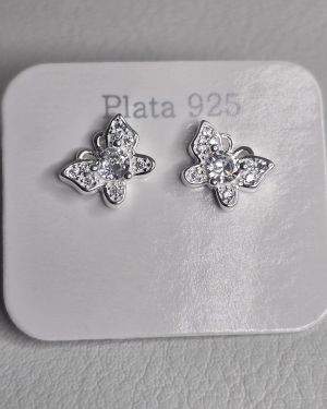 Aros pasantes de mariposa y punto luz
