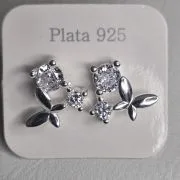 Aros pasantes mariposa y puntos de luz