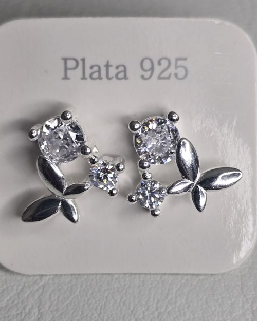Aros pasantes mariposa y puntos de luz