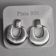 Zarcillos mate pasantes de Plata 925