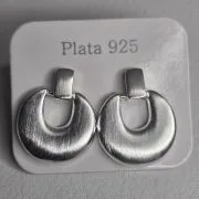 Zarcillos mate pasantes de Plata 925