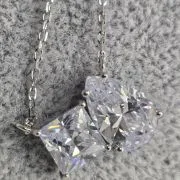 Conjunto Plata rodinada de gota cuadrado con regulador