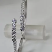 Esclava abierta plata rodinada con cubics