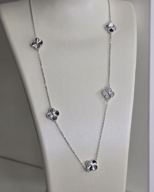 Gargantilla estilo van cleef plata rodinada