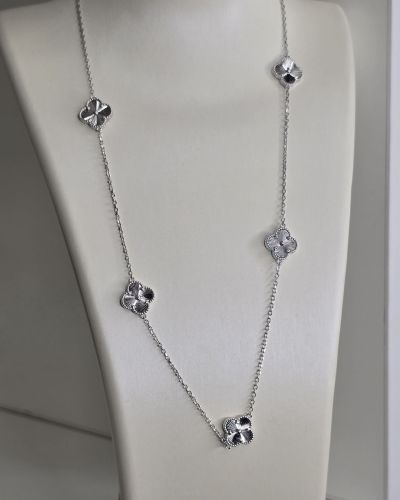 Gargantilla estilo van cleef plata rodinada
