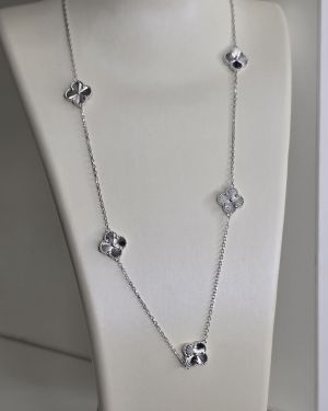 Gargantilla estilo van cleef plata rodinada