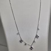 Gargantilla plata rodinada van cleef punto luz
