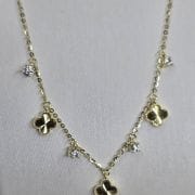 Gargantilla GOLD estilo van cleef con punto luz