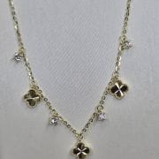 Gargantilla GOLD estilo van cleef con punto luz