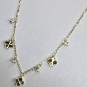 Gargantilla GOLD estilo van cleef con punto luz