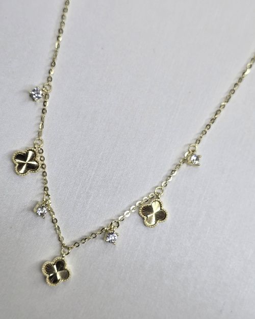 Gargantilla GOLD estilo van cleef con punto luz