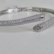 Esclava doble con piedras rodinada gota cubic