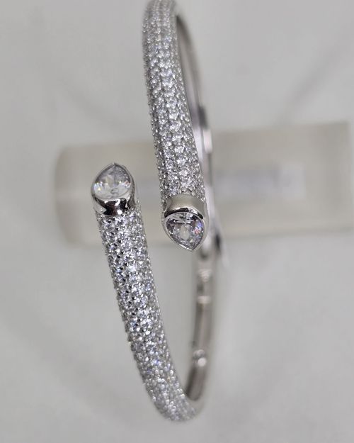 Esclava doble con piedras rodinada gota cubic