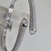 Esclava doble con piedras rodinada gota cubic