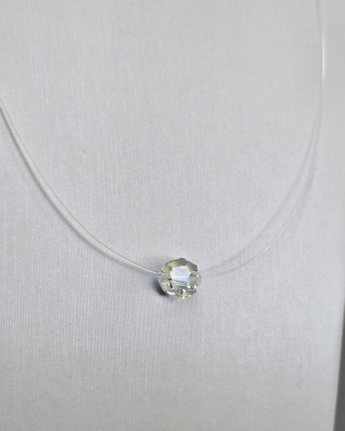 Tanza de 45 cm con bola cristal aurora boreal