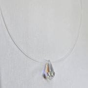 Tanza de 45 cm con gota en cristal aurora boreal