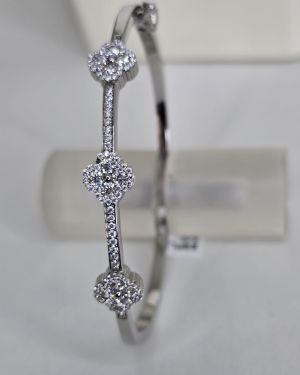 Esclava de plata rodinada van cleef