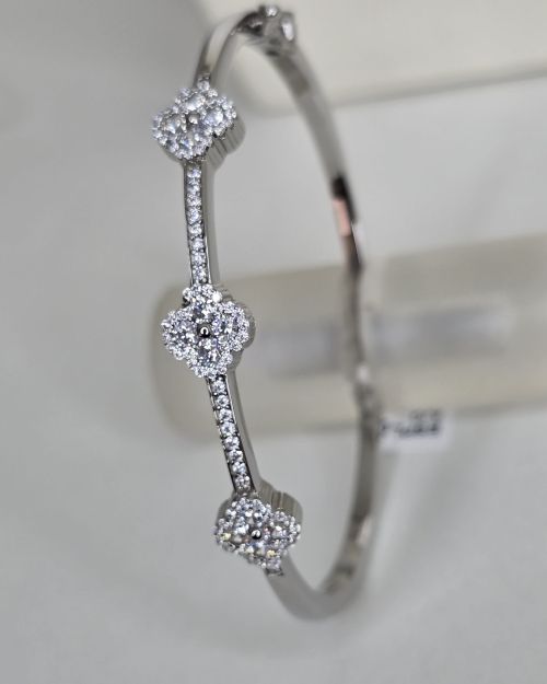 Esclava de plata rodinada van cleef