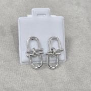 Aros pasantes plata rodinada eslabones
