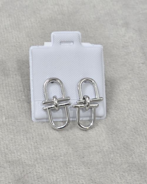 Aros pasantes plata rodinada eslabones
