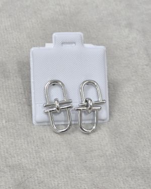 Aros pasantes plata rodinada eslabones